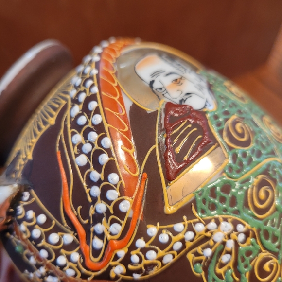 Vintage Japan Moriage Style Dragonware Vase ~ Unique & Pretty - Picture 11 of 16